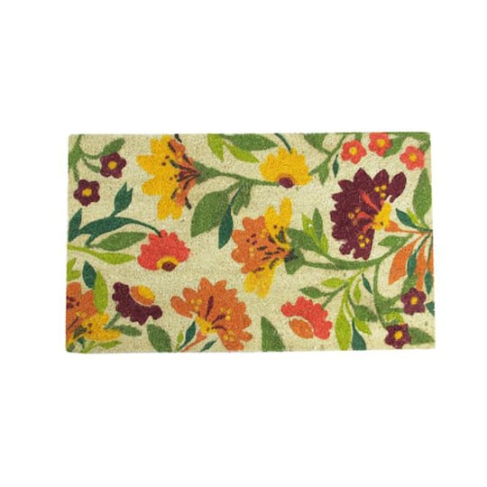 Yellow & Orange Floral Doormat